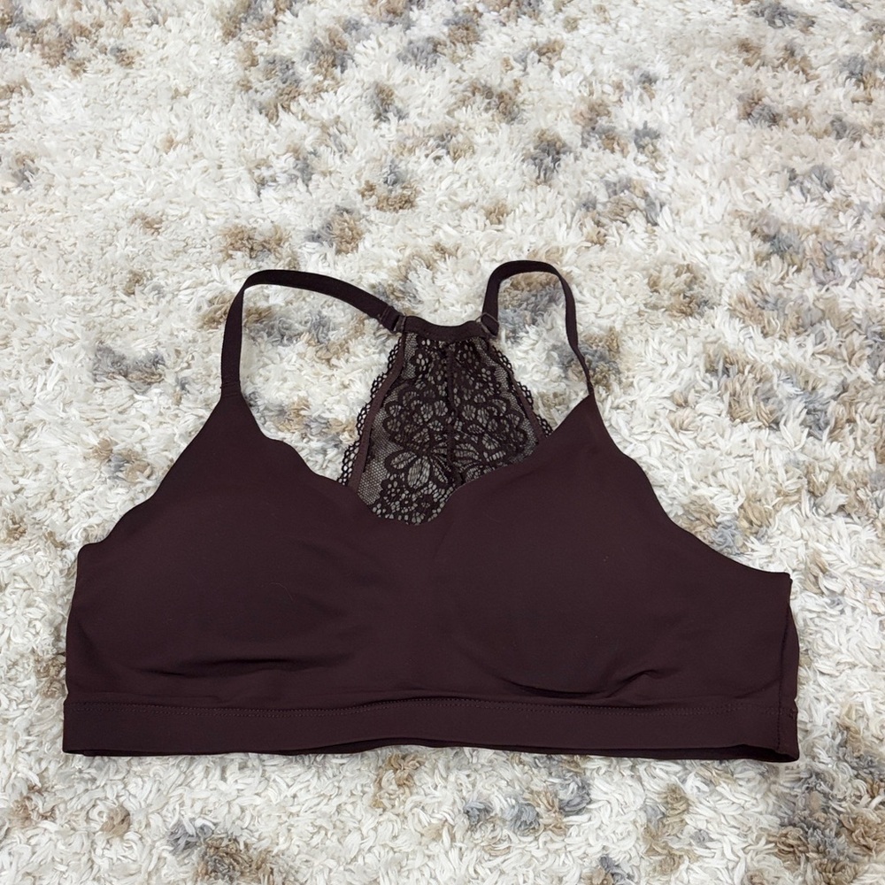 Maurices Lace Accent Bralette - Maroon